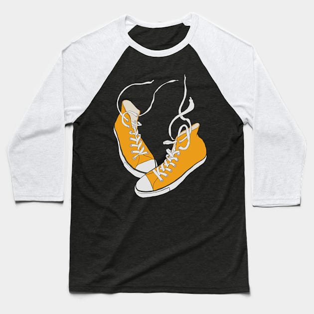 Mustard Converse Baseball T-Shirt by tplahoz@gmail.com